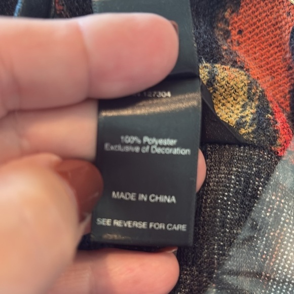 Ali Miles Southwest Aztec Open Trimmed Cardigan with Accent Trim Size LP - Picture 5 of 5